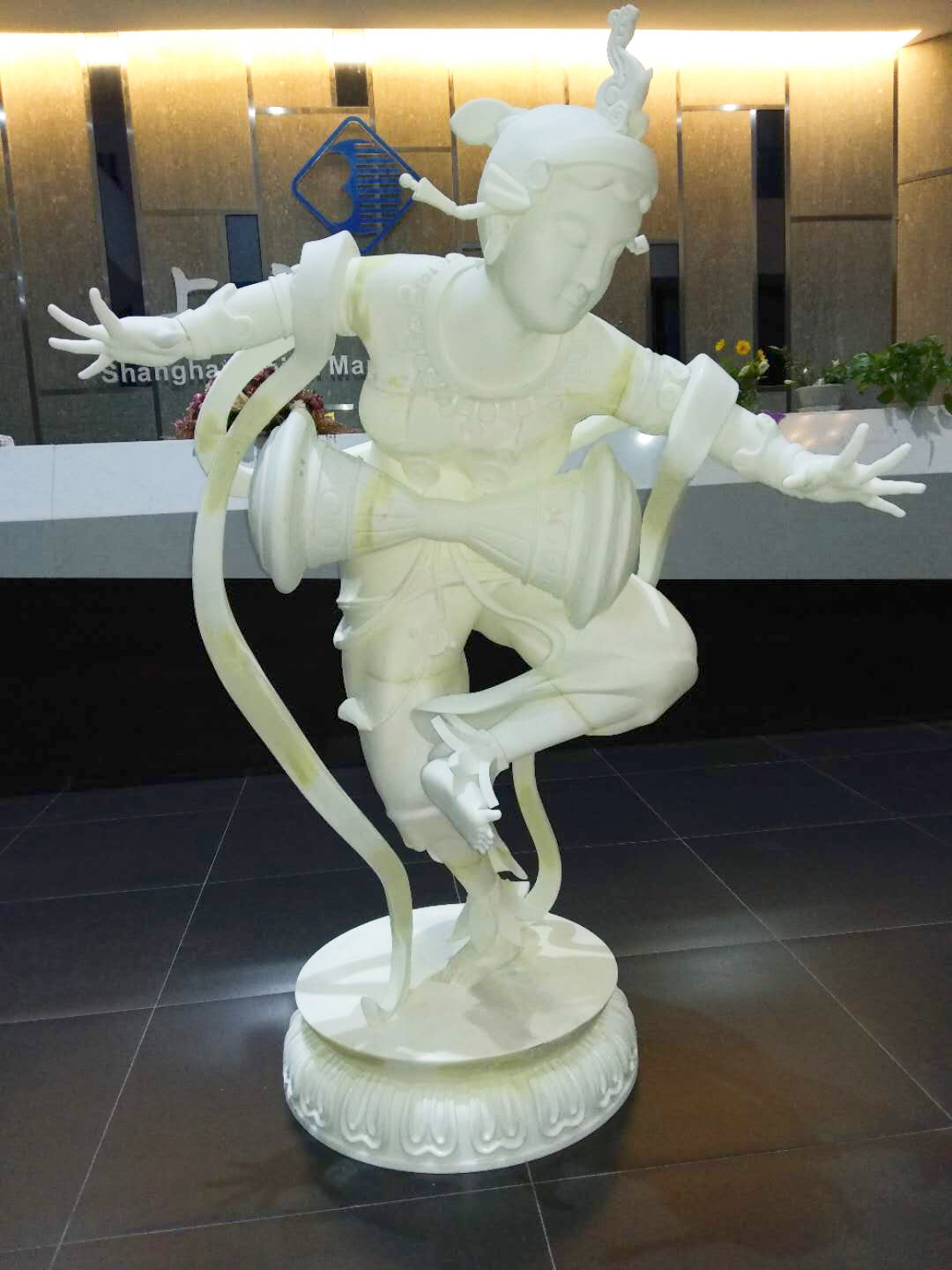 3D打印機打印大型雕塑——敦煌壁畫，白色數(shù)模